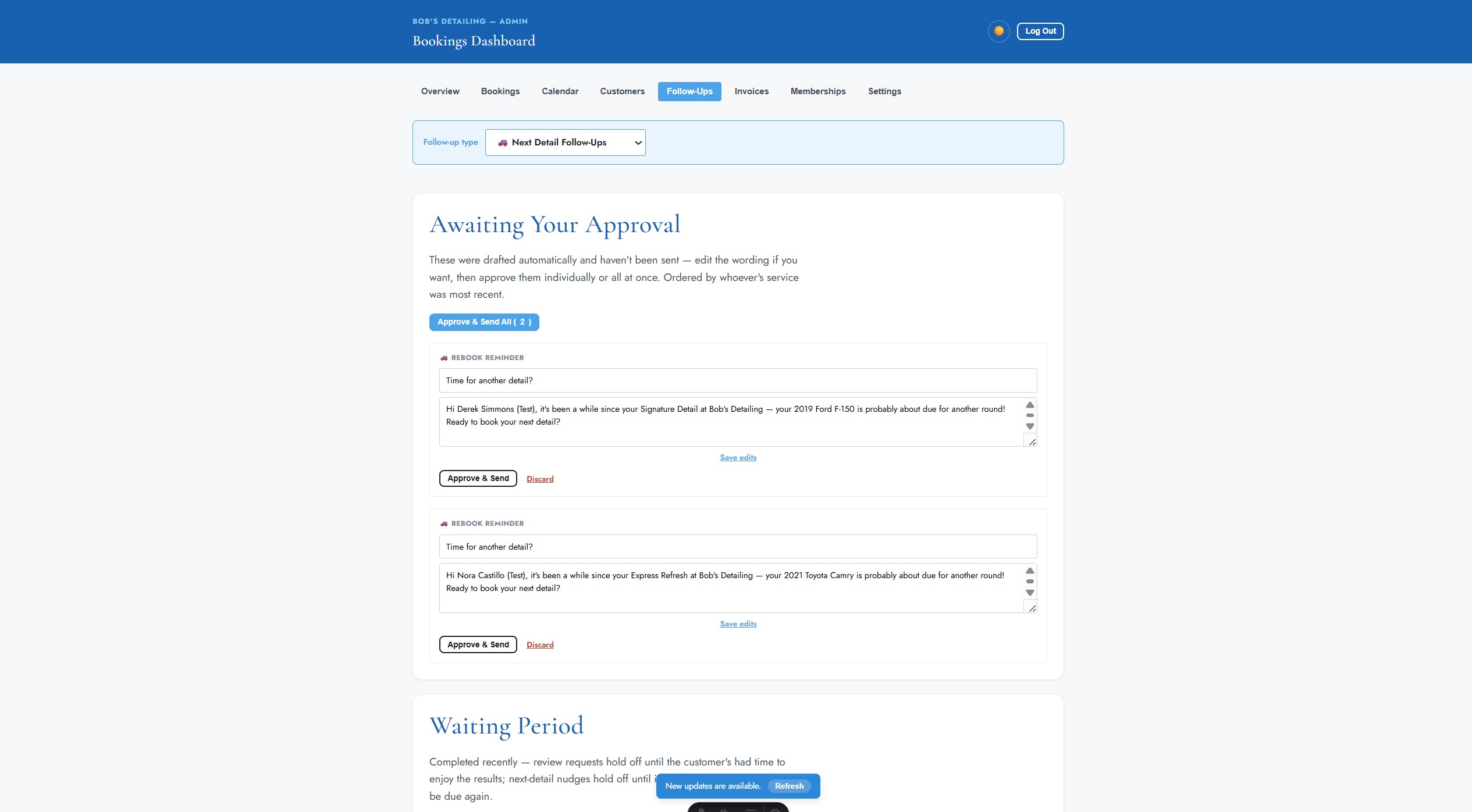 Follow-Ups — detail (light mode)