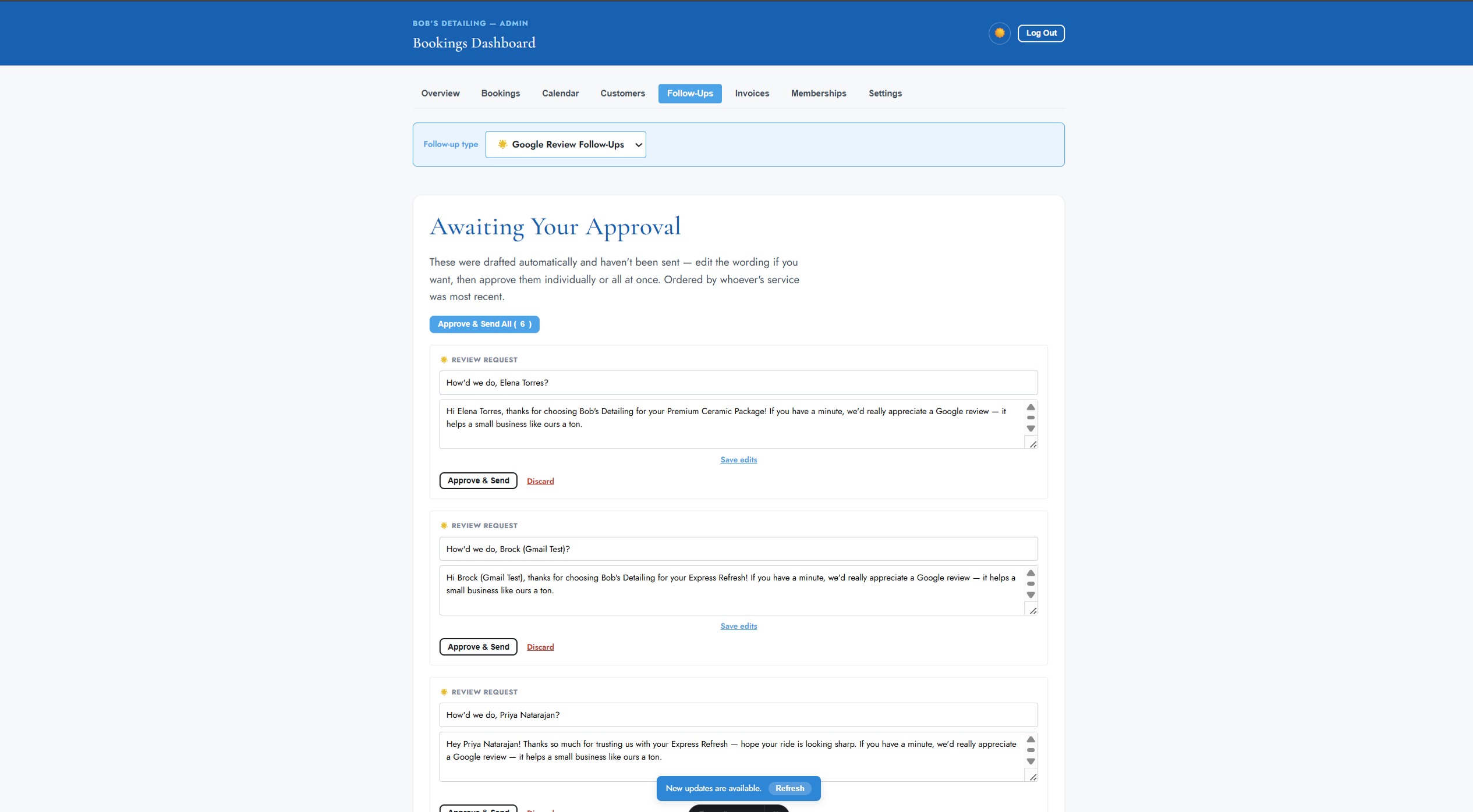 Follow-Ups — google (light mode)